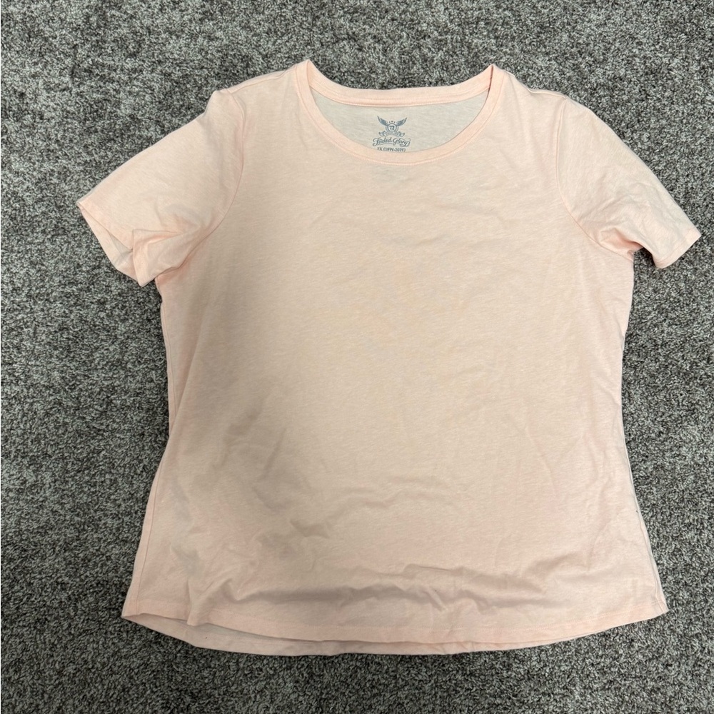 Faded Glory Pink Fitted Short Sleeve T-Shirt
